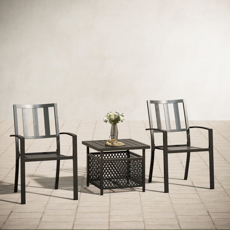 Wayfair outdoor bistro table and online chairs